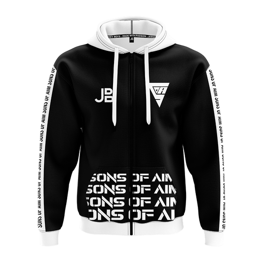 SONS OF AIM - Crew Zipper 2021 - White Black