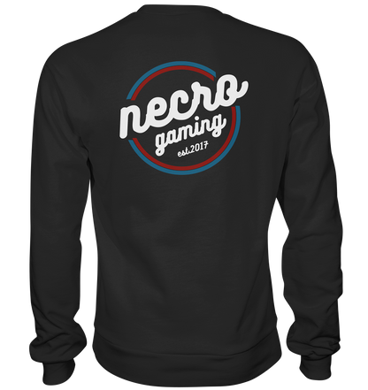 NECRO GAMING - RETRO WHITE - inkl. Backprint - Basic Sweatshirt