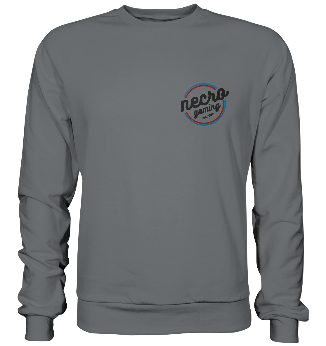 NECRO GAMING - RETRO BLACK - inkl. Backprint - Basic Sweatshirt