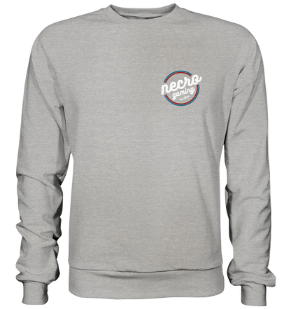 NECRO GAMING - RETRO WHITE - inkl. Backprint - Basic Sweatshirt